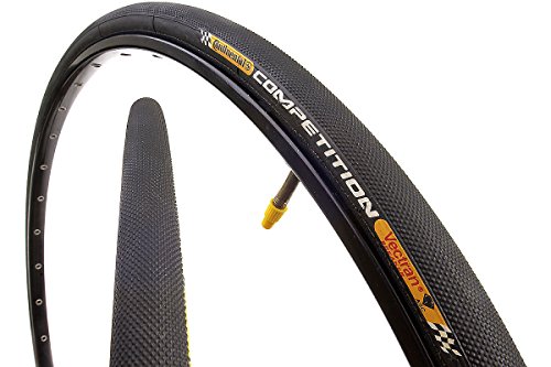 Continental Competition Tubular Road Bicycle Tire with Black Chili (28x25 (27x1), Tubular, Black)