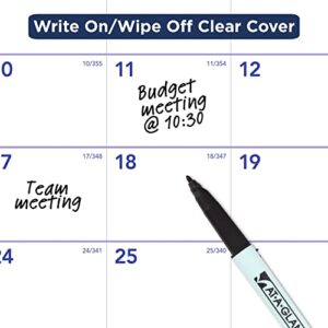 AT-A-GLANCE 2023 Wall & Desk Calendar, 11" x 8", Small, Monthly, Clear Cover Vinyl Holder (SK800)