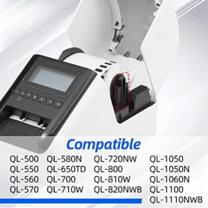 Compatible Brother DK-2251 Continuous Length Label Black/Red on White Paper Tape DK-22251 Replacement for Brother QL-820NWB QL 810W QL800, 2.4”x 50” , 6 Rolls + 1 Refillable Cartridges