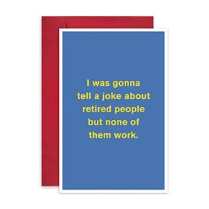 humorous retirement card for coworkers, pun coworker leaving card, funny farewell card