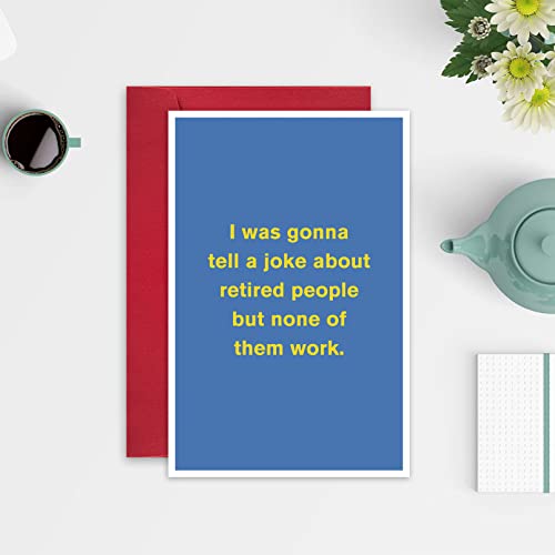 Humorous Retirement Card for Coworkers, Pun Coworker Leaving Card, Funny Farewell Card