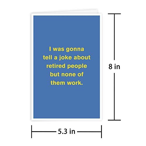 Humorous Retirement Card for Coworkers, Pun Coworker Leaving Card, Funny Farewell Card