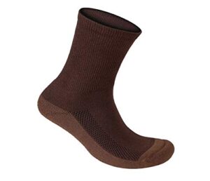 orthofeet padded sole non-binding non-constrictive circulation seam free socks dark brown, 3 pack