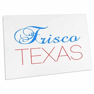 3drose frisco, texas, red, blue text. patriotic home town. – desk pad place mats (dpd-301538-1)