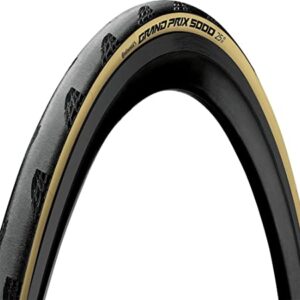 Continental Pair Grand Prix 5000 Folding Tires 700x25c Black Cream Road Race