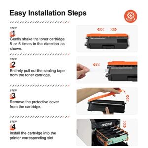 v4ink Compatible TN-433 TN-431 Toner Cartridge Replacement for Brother TN433 TN431 TN433BK to use with Mfc-L8900Cdw Mfc-L8610Cdw Hl-L8260Cdw Hl-L8360Cdw Hl-L8360Cdwt Hl-L9310CDW (Color Set)