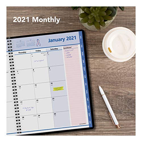 2021 Monthly Planner by AT-A-GLANCE, 8-1/4" x 11", Large, QuickNotes, City of Hope, Black (76PN060521)