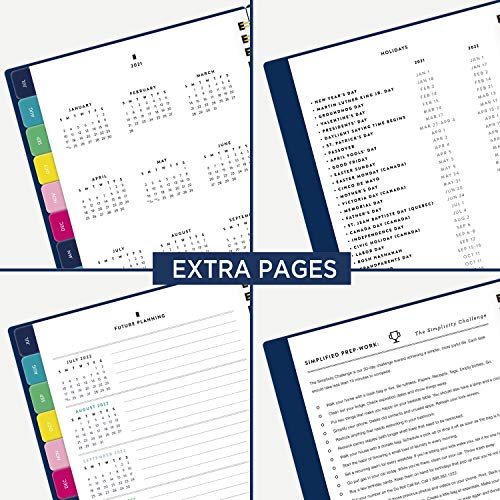 Academic Planner 2021-2022, Simplified by Emily Ley for AT-A-GLANCE Monthly Planner, 8-1/2" x 11", Large, for School, Teacher, Student, Navy (EL63-900A)