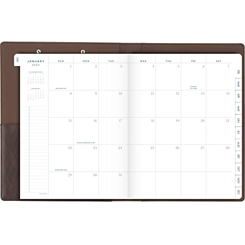 AT-A-GLANCE Signature Collection Clipboard with 2023 RY Monthly Planner, Brown, Large, 8" x 11"