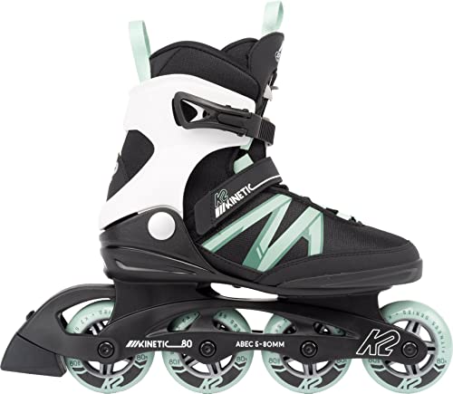 K2 Kinetic 80 Pro Inline Skates Womens Sz 10 Black/Sage