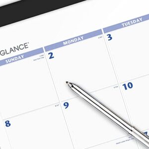 AT-A-GLANCE 2023 RY Monthly Desk Pad Calendar, Blue/Gray, Large, 21 3/4" x 17"