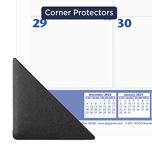 AT-A-GLANCE 2023 RY Monthly Desk Pad Calendar, Blue/Gray, Large, 21 3/4" x 17"