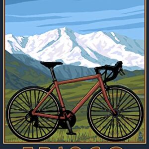 Frisco, Colorado, Mountain Bike and Mountains, (16x24 Wrapped Canvas, Wall Decor, Artwork)