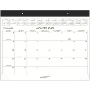 AT-A-GLANCE 2023 RY Two Color Monthly Desk Pad, Large, 21 3/4" x 17"