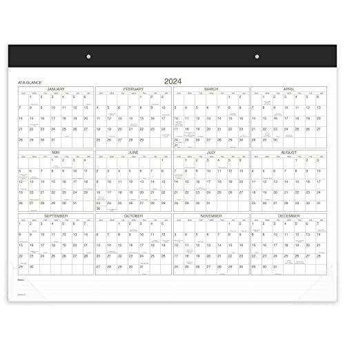 AT-A-GLANCE 2023 RY Two Color Monthly Desk Pad, Large, 21 3/4" x 17"