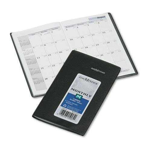 AT-A-GLANCE SK5300 Recycled Monthly Planner, Black, 3 5/8quot; x 6 3/16quot, 2014-2016