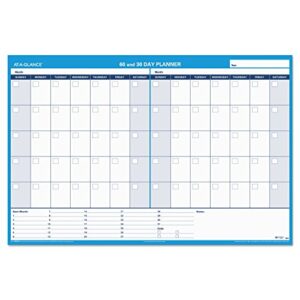 at-A-Glance PM33328 30/60-Day Undated Horizontal Erasable Wall Planner 48 x 32 White/Blue