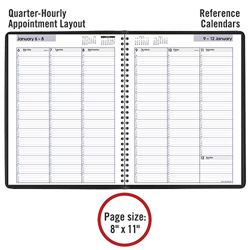 AT-A-GLANCE 2020 Weekly Appointment Book/Planner, DayMinder, 8" x 11", Large, Black (G52000)