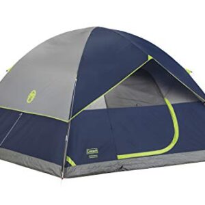 Coleman Sundome Camping Tent, 3 Person, Navy Blue