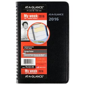 at-a-glance weekly / monthly appointment book 2016, quick notes, 12 months, 4.88 x 8 inch page size (760205)