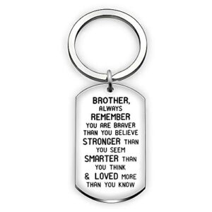 agr8t key rings birthday gifts best brother dog tag gift from sister keychain you are braver than you think