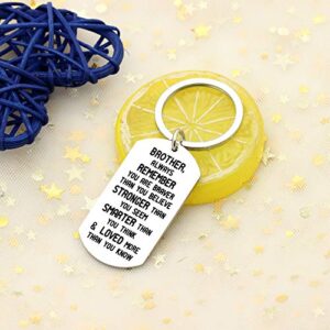 AGR8T Key Rings Birthday Gifts Best Brother Dog Tag Gift From Sister Keychain You Are Braver Than You Think