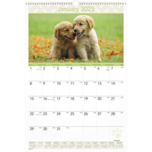 at-a-glance puppies 2023 ry monthly wall calendar, large, 15 1/2″ x 22 3/4″