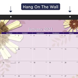 AT-A-GLANCE 2023 Desk Calendar, Desk Pad, 21-3/4" x 17", Standard, Monthly, Paper Flowers (5035)