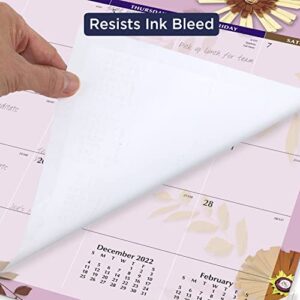 AT-A-GLANCE 2023 Desk Calendar, Desk Pad, 21-3/4" x 17", Standard, Monthly, Paper Flowers (5035)