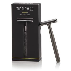 manscaped® the plow™ 2.0 premium single blade double-edged safety face razor