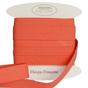 designers-factory salmon cotton bias binding tape – available in several colours and two sizes – oeko tex certified cotton bias binding for sewing (by 10.93 yards, salmon)