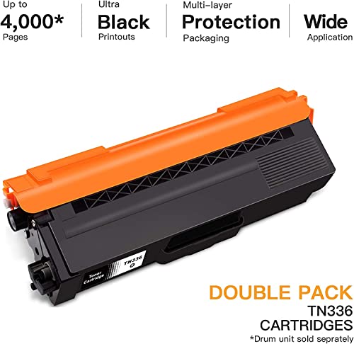 E-Z Ink (TM) Compatible Toner Cartridge Replacement for Brother TN336 TN331 TN-336 TN-331 Compatible with HL-L8350CDW MFC-L8850CDW MFC-L8600CDW HL-L8350CDWT HL-L8250CDN (Black, 2 Pack)