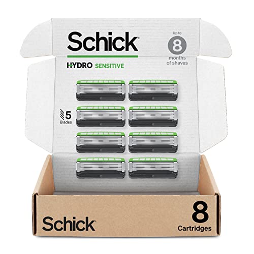 Schick Hydro Sensitive Refills — Schick Razor Refills for Men, Men’s Razor Refills, 8 Count