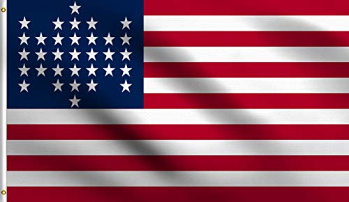 DMSE 33 Star Fort Sumter Union Civil War American USA United States Flag 3X5 Ft Foot 100% Polyester 100D Flag UV Resistant (3' X 5' Ft Foot)