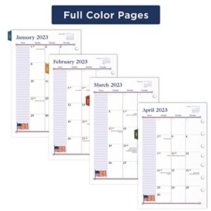 AT-A-GLANCE Charles Wysocki 2023 RY Monthly Planner Refill, Loose-Leaf, Desk Size, 5 1/2" x 8 1/2"