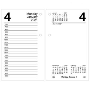 2021 daily desk calendar refill by at-a-glance, 3-1/2″ x 6″, loose-leaf (e7175021)