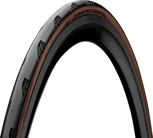 Pair of Continental Grand Prix 5000 S TR Tire 700x25c Tubeless Fold Black/Coffee