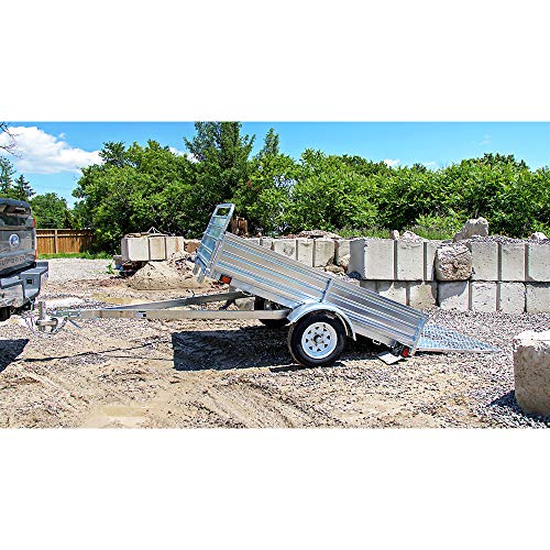 Detail K2 MMT5X7G-DUG 5 ft. x 7 ft. Multi Purpose Utility Trailer Kits with Drive Up Gate (Galvanized)