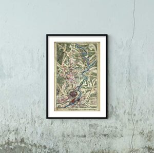 chancellorsville, virginia|1863 civil war map shewing movements of union and rebel armies and battle of chancellorsville, virginia from april 27th to 4th may 1863| 16×24 wall map