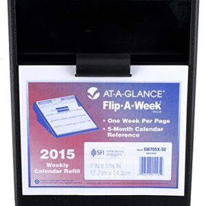 AT-A-GLANCE Flip-A-Week Desk Calendar Weekly Refill 2015, 5.62 x 7 Inch Page Size (SW705X-50)