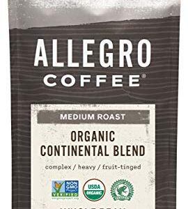 Allegro Coffee Organic Continental Blend Whole Bean Coffee, 12 oz