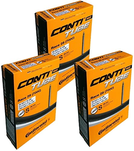 Continental Race 28" 700x20-25c Inner Tubes - 80mm Long Presta Valve (Pack of 3 Tubes)