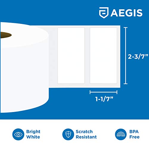 Aegis Adhesives - Compatible Label Replacement for Brother DK-1209 (1.1" X 2.4”) Address & Barcode, Use with QL Label Printers - 12 Rolls + 1 Frame