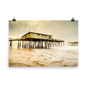 vintage abandoned frisco fishing pier beach/coastal/nature/landscape photo loose/unframed wall art prints – artwork