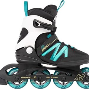 K2 Skate Kinetic 80, Black_Turquoise, 9.5