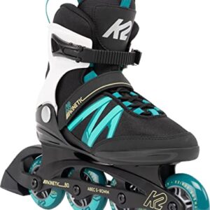 K2 Skate Kinetic 80, Black_Turquoise, 9.5