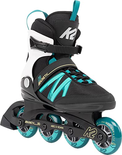 K2 Skate Kinetic 80, Black_Turquoise, 9.5