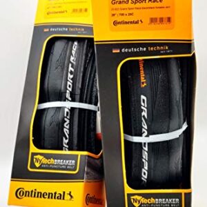 Continental Grand Sport Race All Rounder Bicycle 700x25 NyTechBreaker Folding Clincher - Pair (2 Tires)