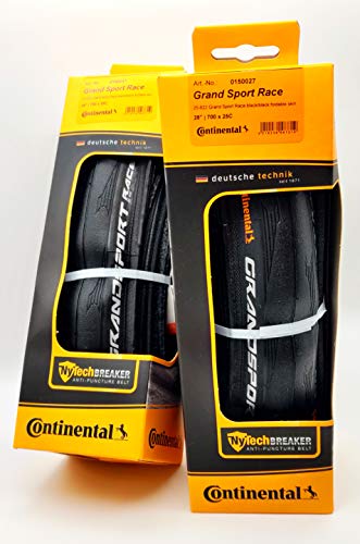 Continental Grand Sport Race All Rounder Bicycle 700x25 NyTechBreaker Folding Clincher - Pair (2 Tires)