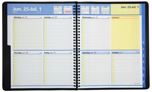 AT-A-GLANCE QuickNotes Recycled Weekly/Monthly Appointment Book, 8 x 10 Inches, Black, 2013 (76-01-05)